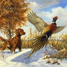 Схема вышивки «охотник»