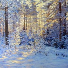 Схема вышивки «зимний день»