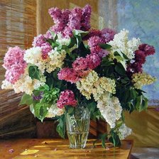 Схема вышивки «букет сирени»