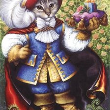 Схема вышивки «кот в сапогах»