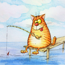 Схема вышивки «на рыбалке»