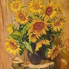 Схема вышивки «подсолнухи»