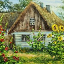 Схема вышивки «Домик»