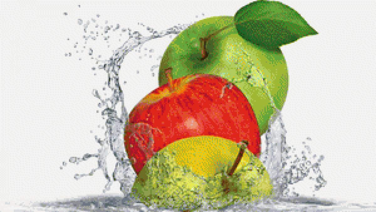 яблоки - вода, яблоки, еда, вкусняшка, брызги - предпросмотр