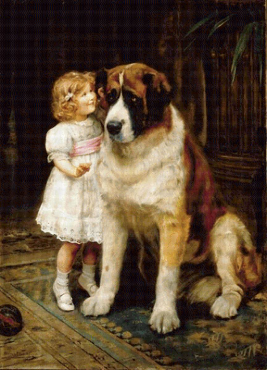 Шепну на ухо - серия "дети с животными" - предпросмотр