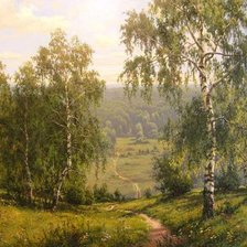 Схема вышивки «Тропинка в лесу»