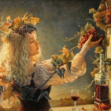 Схема вышивки «сбор винограда 2»