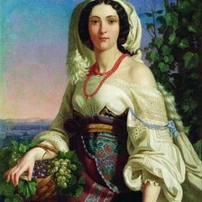 Схема вышивки «сборщица винограда»