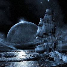 Схема вышивки «корабль»