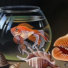 Схема вышивки «Ракушки и рыбка»