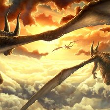 Схема вышивки «Полет в закате»