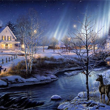 Схема вышивки «Зима в лесу»