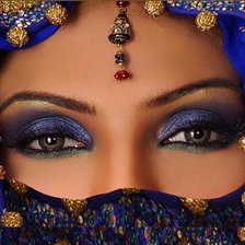 Схема вышивки «портрет.девушка,восток»