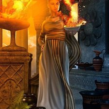 Схема вышивки «Богиня Гестия»