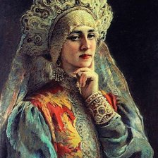 Схема вышивки «Молодая боярыня»