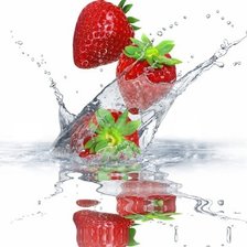 Схема вышивки «Клубника в брызгах»