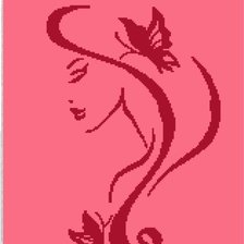 Схема вышивки «Профиль девушки»