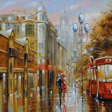 Схема вышивки «moderný obraz,mesto»