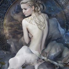 Схема вышивки «дева»