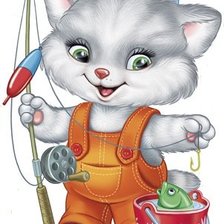 Схема вышивки «маленький рыбак»