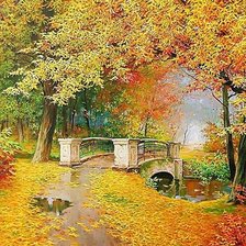 Схема вышивки «Худ. Олег Щербаков. После дождя.»