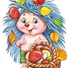 Схема вышивки «ежик»