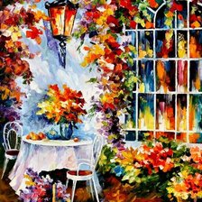 Схема вышивки «Столик на террассе»