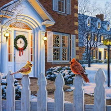 Схема вышивки «зимний день»