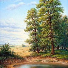 Схема вышивки «пейзаж»