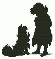 Схема вышивки «силуэт»