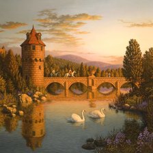 Схема вышивки «Вечерняя прогулка»