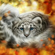 Схема вышивки «Барс осенний»