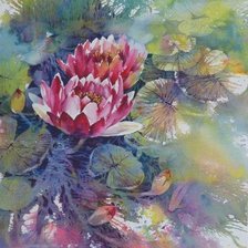 Схема вышивки «Lian Quan Zhen? лотосы»