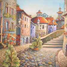 Схема вышивки «волшебный город»