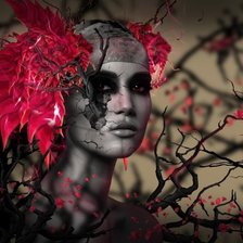 Схема вышивки «девушка»