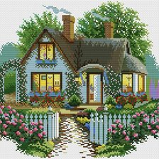 Схема вышивки «Дом мечты»