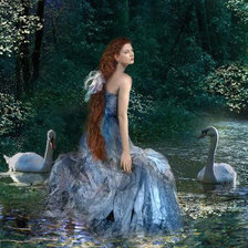 Схема вышивки «водная нимфа девушка»