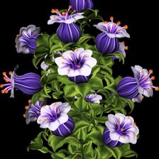 Схема вышивки «modré zvončeky»