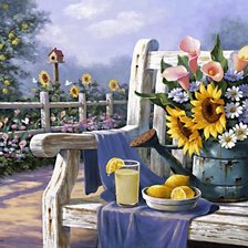 Схема вышивки «подсолнухи»