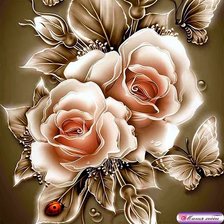 Схема вышивки «Розы»