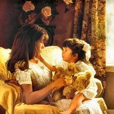 Схема вышивки «Доверительный разговор.»