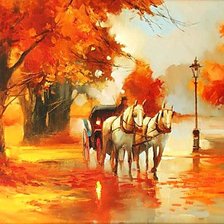 Схема вышивки «Худ.Diane Romanello. Осень.»