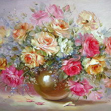 Схема вышивки «букет роз»