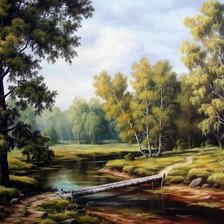 Схема вышивки «пейзаж»