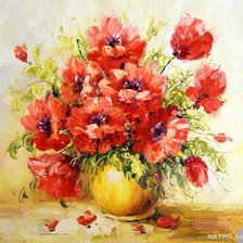 Схема вышивки «маки»