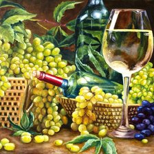 Схема вышивки «Виноградный натюрморт»