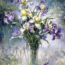 Схема вышивки «ирисы»