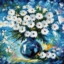 Схема вышивки «ромашки»