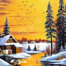 Схема вышивки «Серия "Зима пришла"»