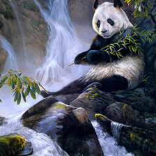 Схема вышивки «Панда»